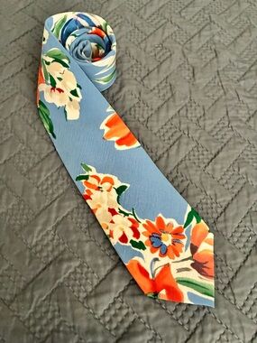 Ralph Lauren Purple Label Blue Floral Tie